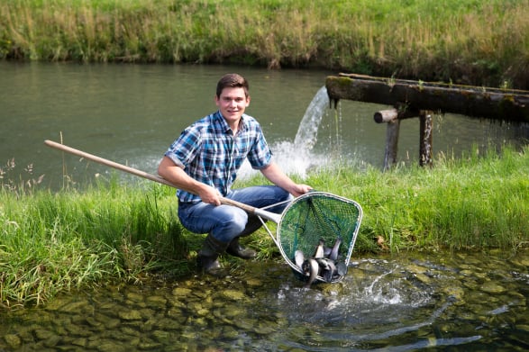 Christian Piringer beim Fischen